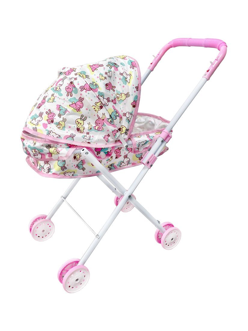 Коляска-люлькадля кукол Зайчики светящаяся Наша Игрушка M1263-4LF