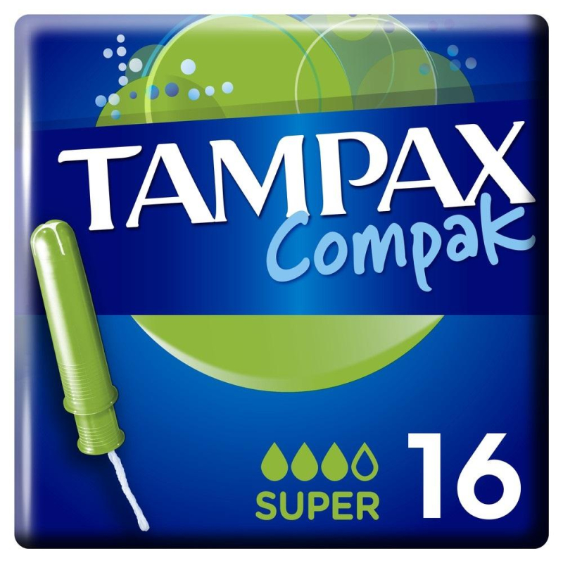 Тампоны TAMPAX Compak Super Duo с аппликатором 16шт/уп 1336330