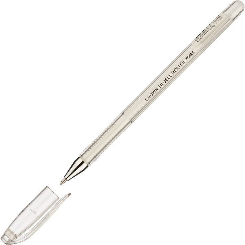 Ручка гелевая Crown белая (толщина линии 0.7 мм) 505686