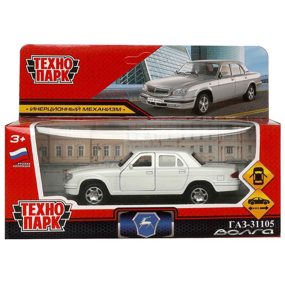 Машина металлическая Газ -31105 волга 12 см. белый, Технопарк 3110-12-WH