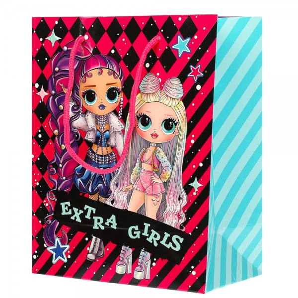 Пакет подарочный размер M, глянцевый, 18х22,7х10 см. Чудо праздник PM-92065-OM (144)