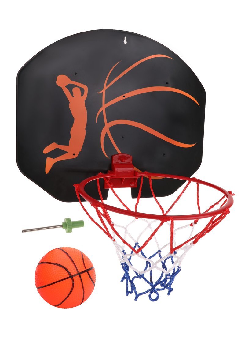 Набор для игры в баскетбол; щит 35х29 см. кольцо 21,5 см. мяч 12 см. игла сталь Наша Игрушка 2088-6H