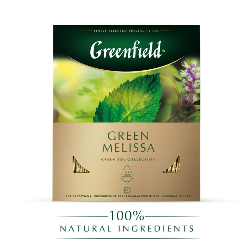 Чай Greenfield Green Melissa зеленый фольгир.100пак/уп 0879-09 271752