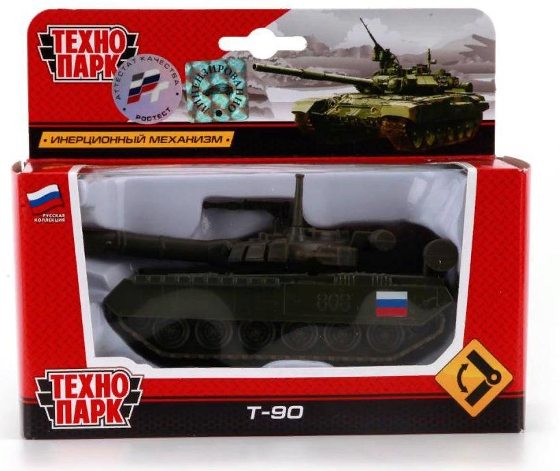 Танк T-90 металлическая инерция 12 см (башня вращается) Технопарк SB-16-19-T90-G-WB