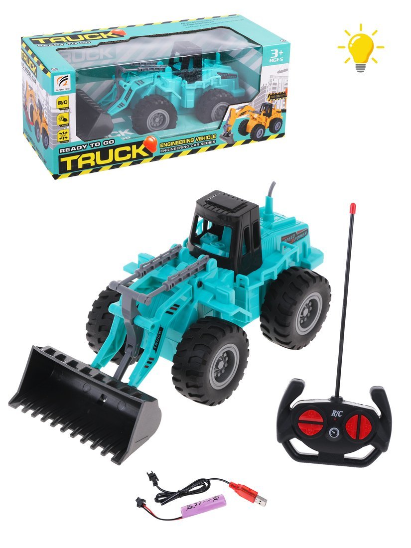 Трактор радиоуправляемый, 4 канала, свет, в комплекте: аккумулятор, USB шнур Наша Игрушка QF212-2A