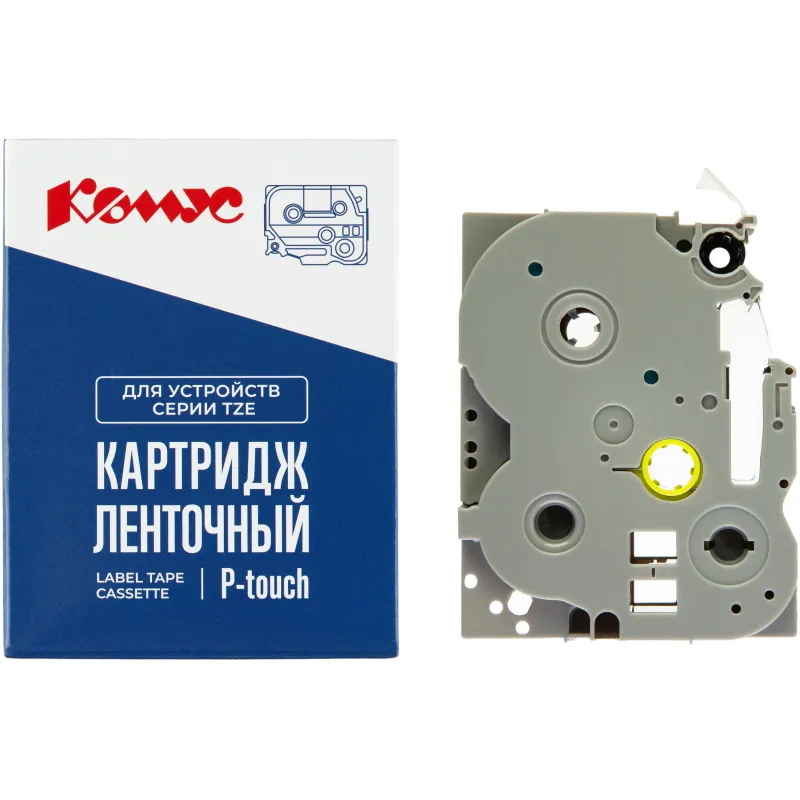 Картридж Комус TZE-451(Brother TZE-451 черный на красном,24мм/8м) 1944194 RL-B-T451P-BK/RE-24MM*8M