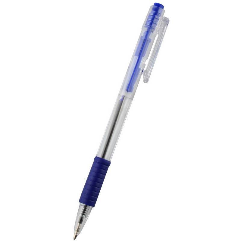 Ручка шариковая автоматическая Attache Economy 0,5мм автомат. рез.манжет,син 1175436
