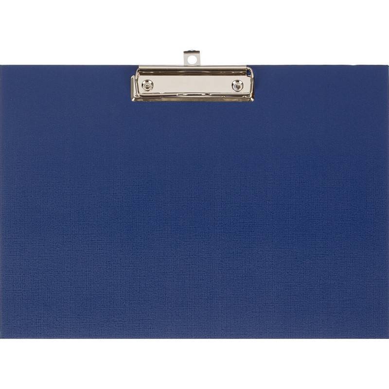 Папка-планшет с зажимом Attache A4 синяя горизонтальная 1202808
