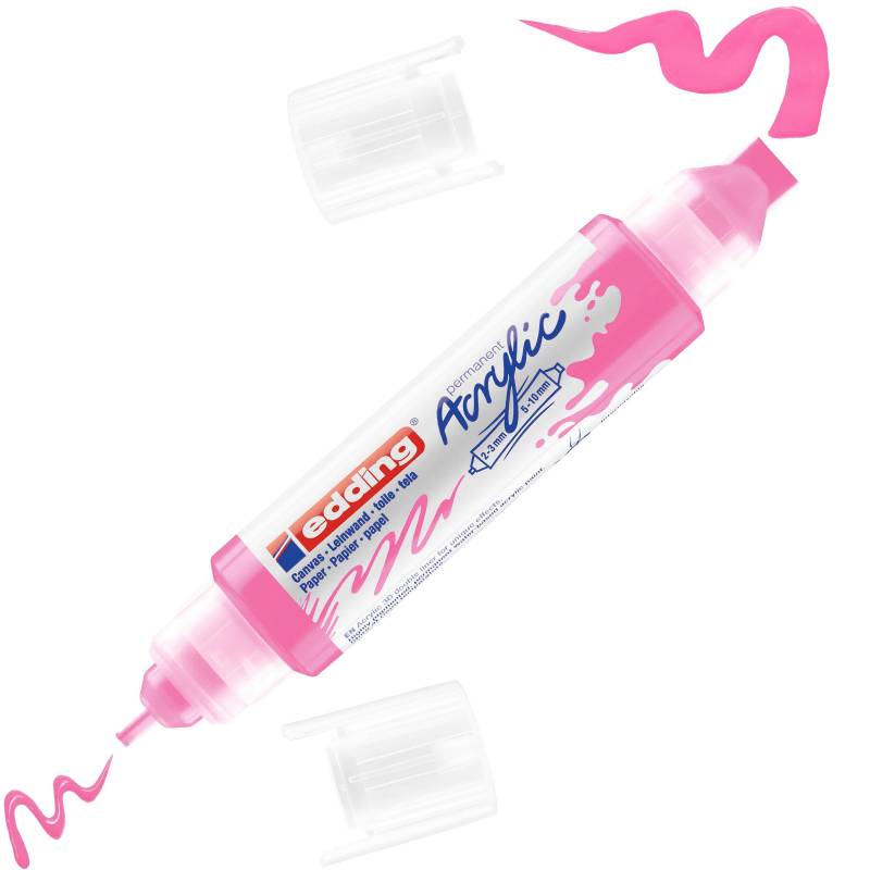 Маркер акриловый двусторонний 3D Edding 5400/069.Флюоресц розовый/Neonpink 1327892