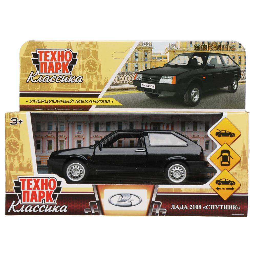 Машина металл Лада -2108 Спутник, 11,7 см, черный, Технопарк 2108-12-BK