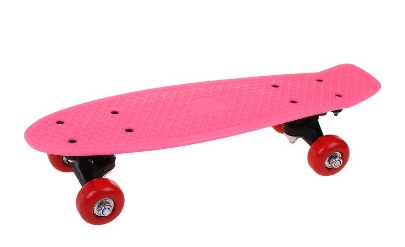 Скейтборд пластик 41 см, крепления пластик, розовый Наша Игрушка 636144