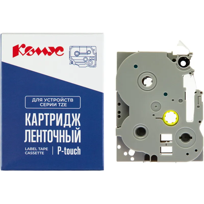 Картридж Комус TZE-465(Brother TZE-465 белый на красном,36мм/8м) 1944220 RL-B-T465P-WT/RE-36MM*8M
