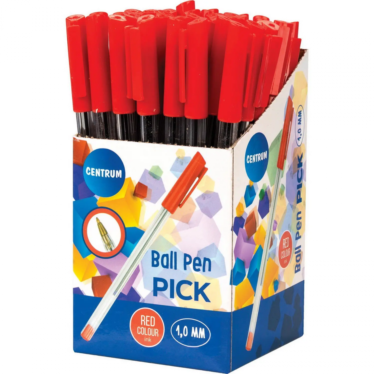 CENTRUM Ручка шариковая PICK с колпачком 1.00мм черная 80515