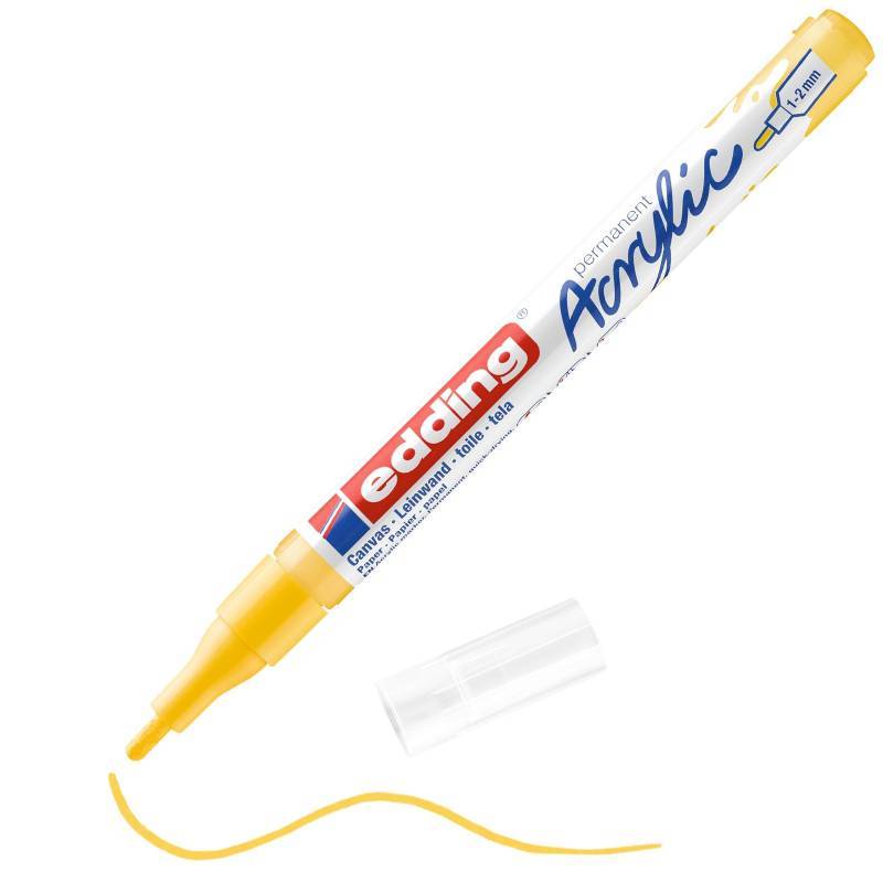 Маркер акриловый Edding 5300/905.кругл.нак. 1-2 мм. Цвет Желтый 1327801
