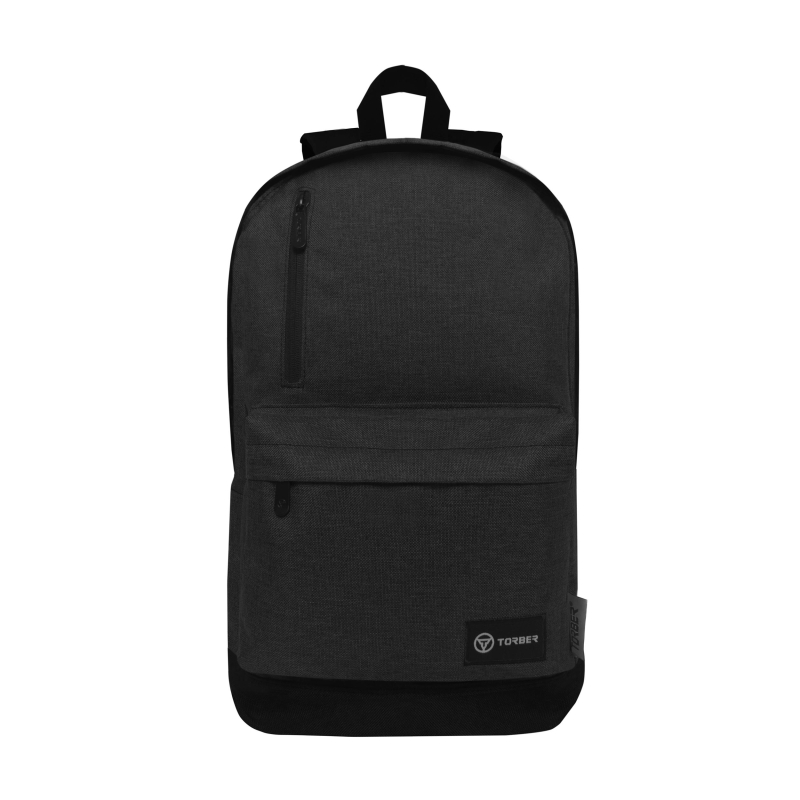Рюкзак TORBER GRAFFI, черный, полиэстер меланж, 46 х 29 x 18 см,T8083-BLK 1650197
