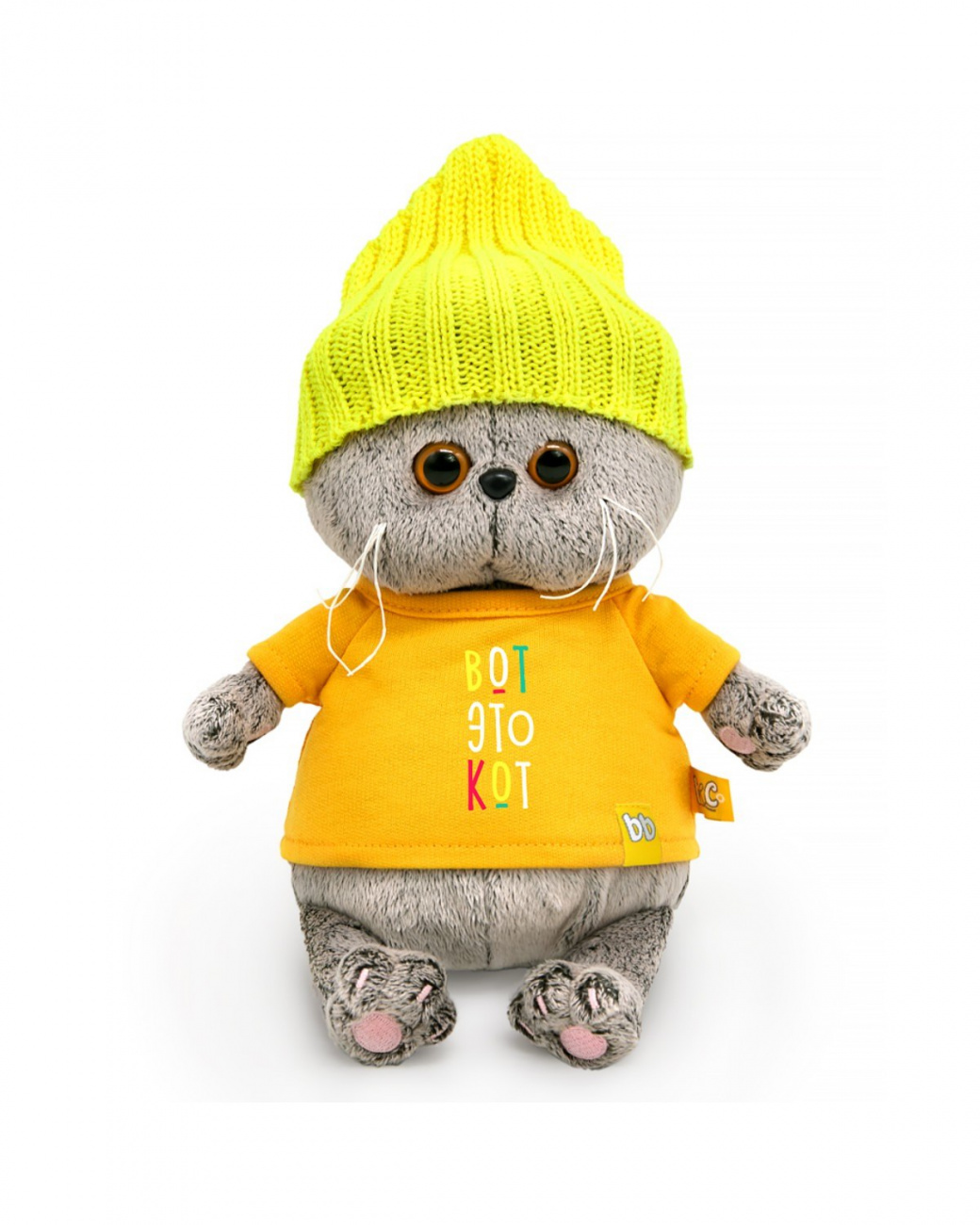 BUDI BASA Кот Басик BABY в футболке Вот это кот 20см BB-153