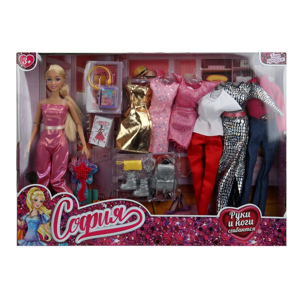 Кукла София 29 см. 6 видов одежды, аксессуары, шарнирная Карапуз 66001-DRESS23-S-BB-WOD