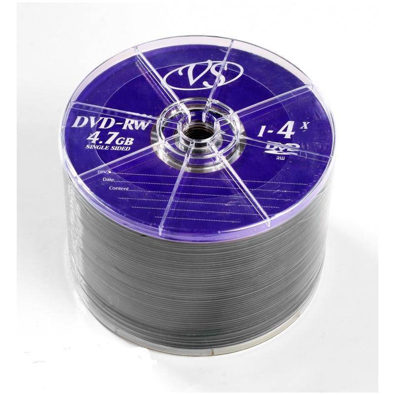 Носители информации DVD-RW, 4x, VS, Bulk/50, VSDVDRWB5001 166407