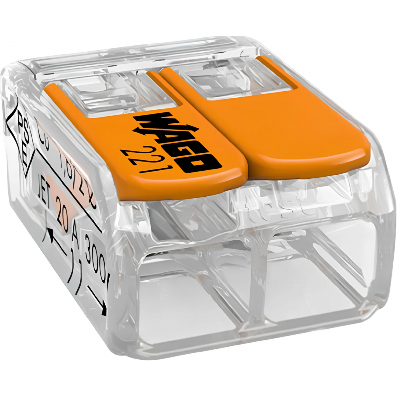 Клемма WAGO 221-412 (2Х4,0мм2 с рычажком) уп (100шт) 2043534