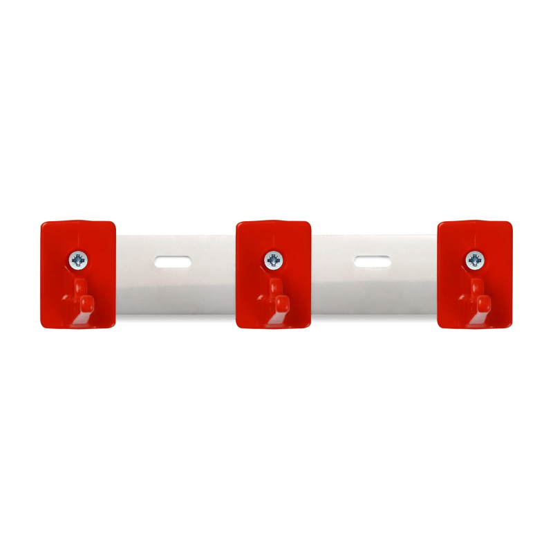 Держатель настенный Haccper Control Point для 3 предм., нерж сталь, красный 1504887 501003R