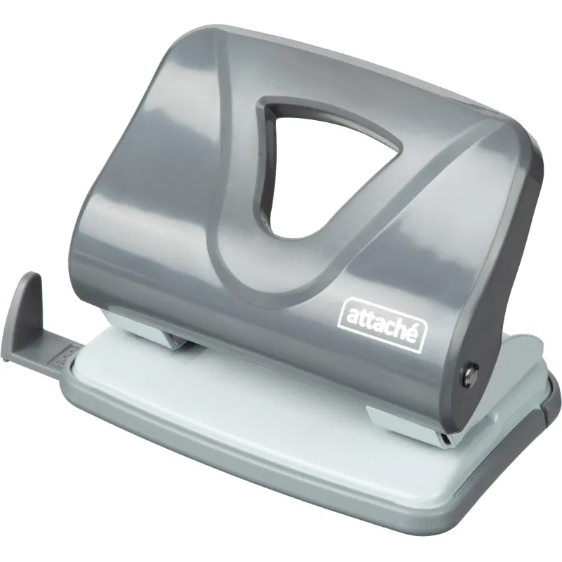 Дырокол Attache Smart до 25 листов, линейка, пластик, серый 1866815 WP-3927