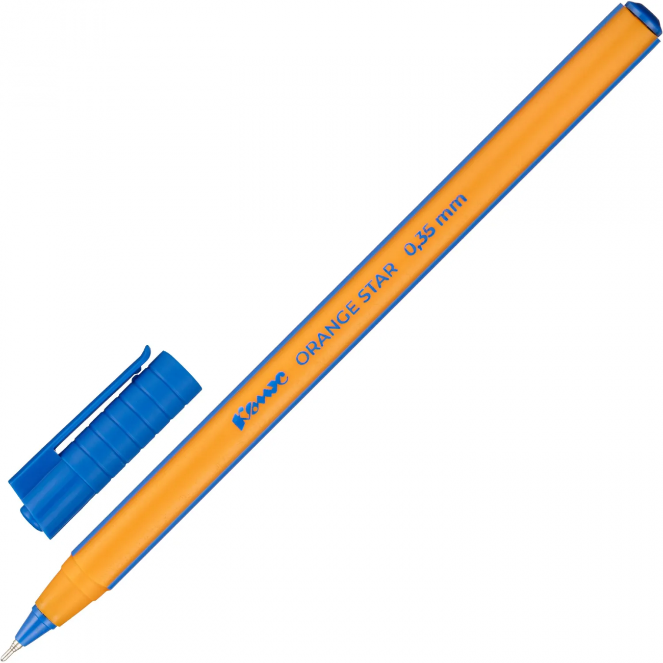 Ручка шарик. неавтомат. Комус Orange Star, д.ш.0,6мм,л.0,35мм,син,ор.кор 2226148