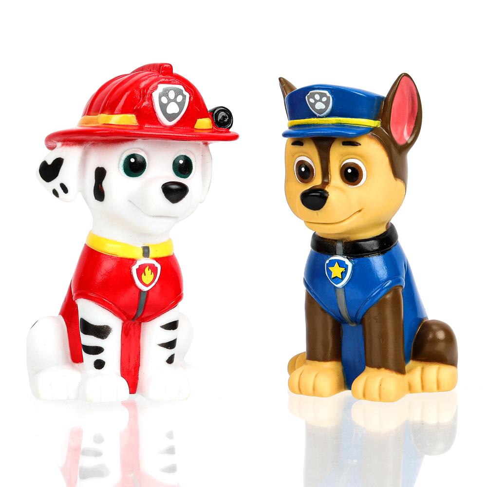 Игрушка для ванны "Щенячий Патруль" Маршал и Чейз-гонщик, 10 см. 2шт, Играем Вместе LXMAR-CHASE-DOGP-NW