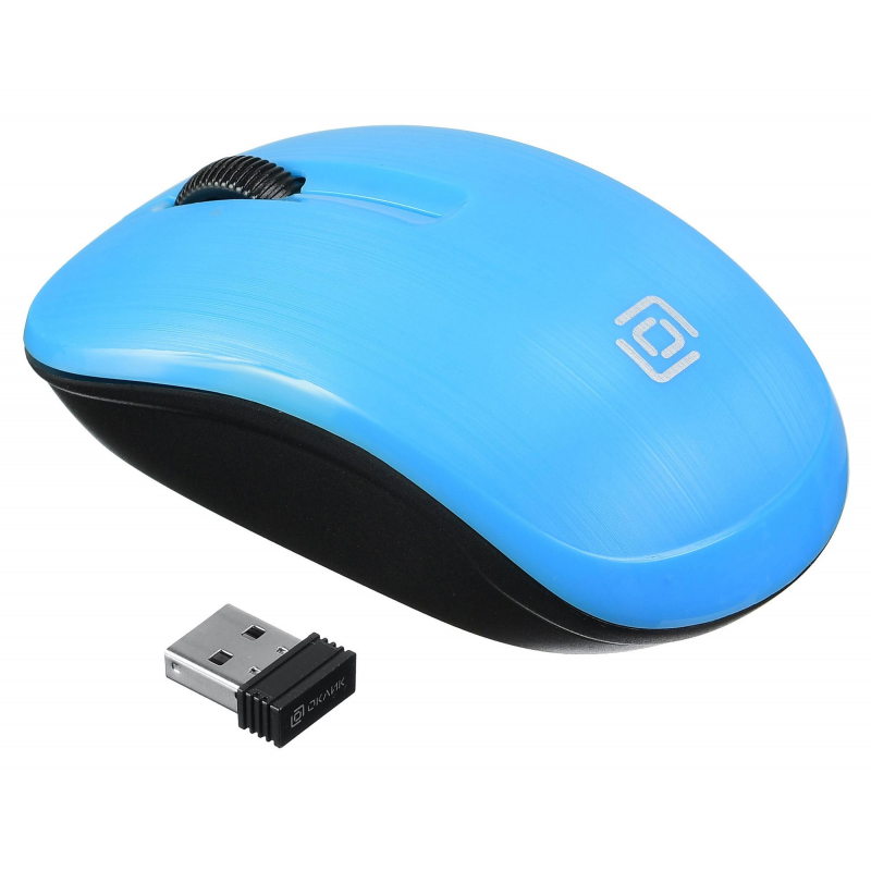 Мышь компьют. Oklick 525MW голубой опт (1000dpi) беспр USB (2but) 1450197 1090724