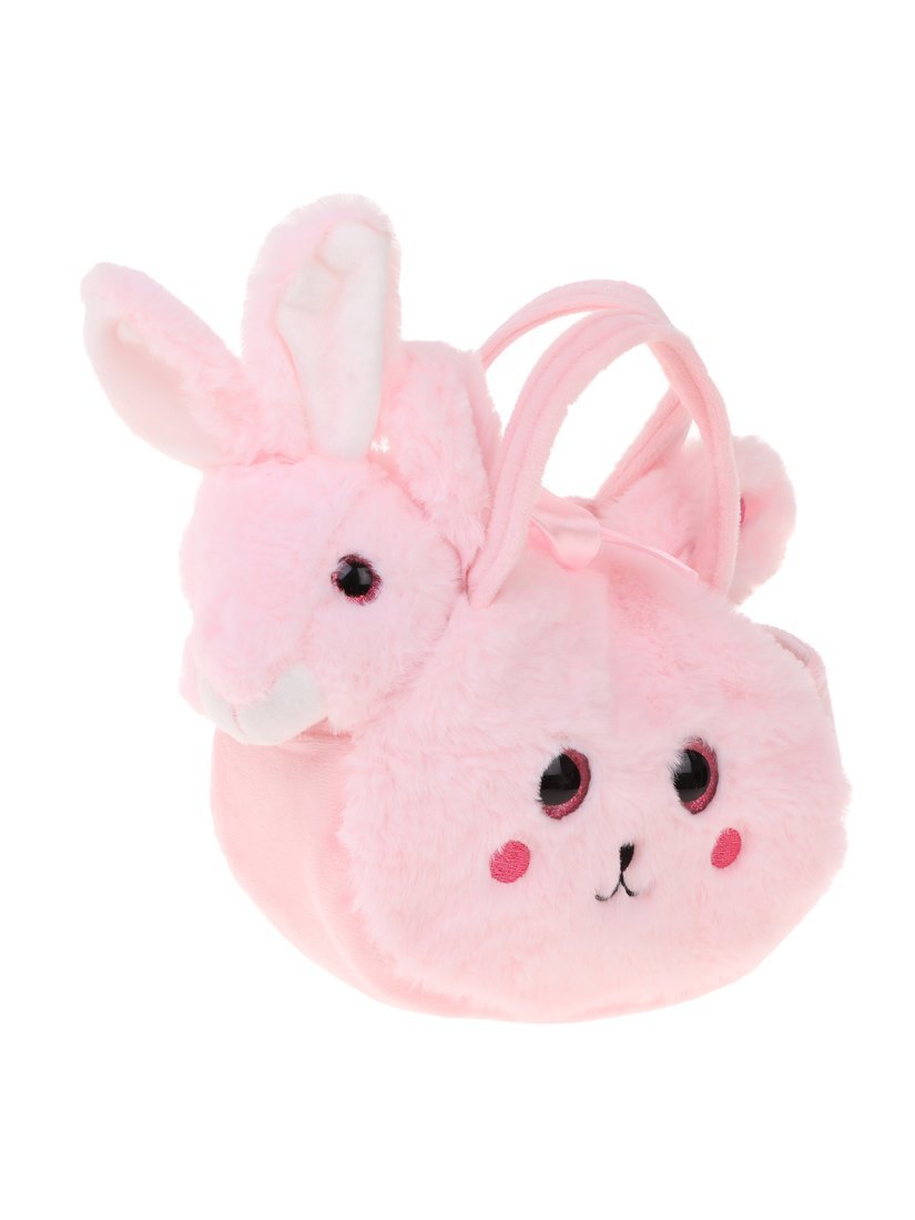 Мягкая игрушка Зайка в сумочке розовый. Fluffy Family 682124