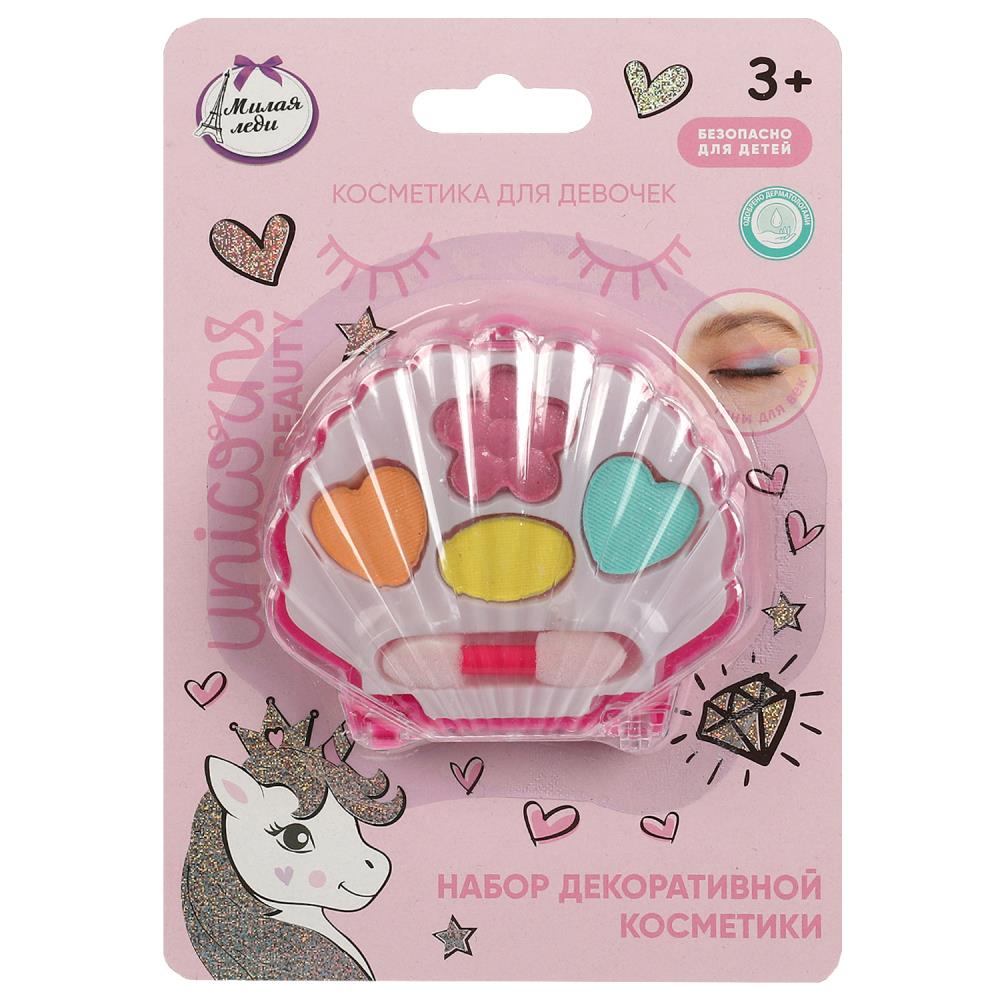 Косметика детская фигурная: тени для век с аппликатором Милая леди 70522H2-2-UNI-ML