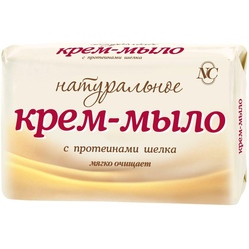 Мыло туалетное крем Невская Косметика Натуральное/шелк 90г 1889869 10201