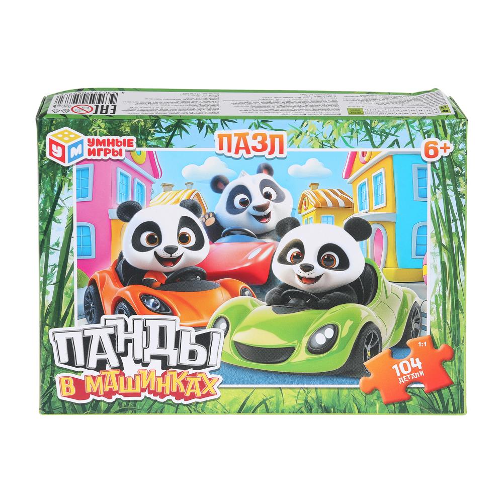 Пазлы Панды в машинках, 104 детали Умные игры 4630395059732