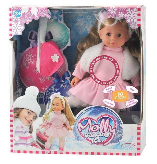Кукла интерактивная Bambolina Molly мягконабивная, с аксессуарами, произносит 50 слов, 40 см DIMIAN BD1386RU-M37