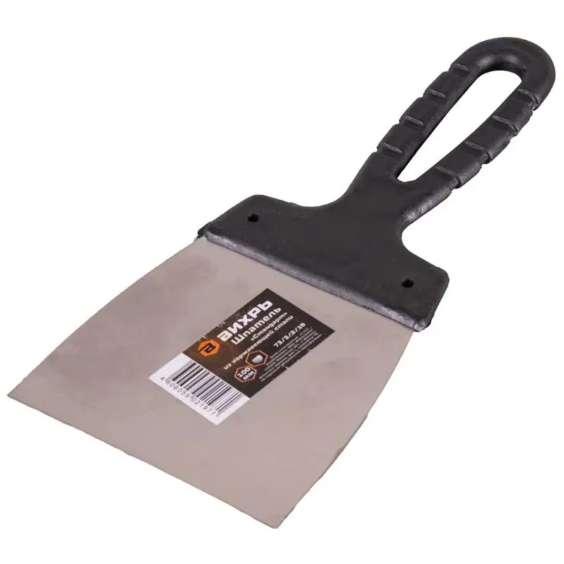 Шпатель ВИХРЬ нержавейка, пластик 100мм73/3/2/18 2168398