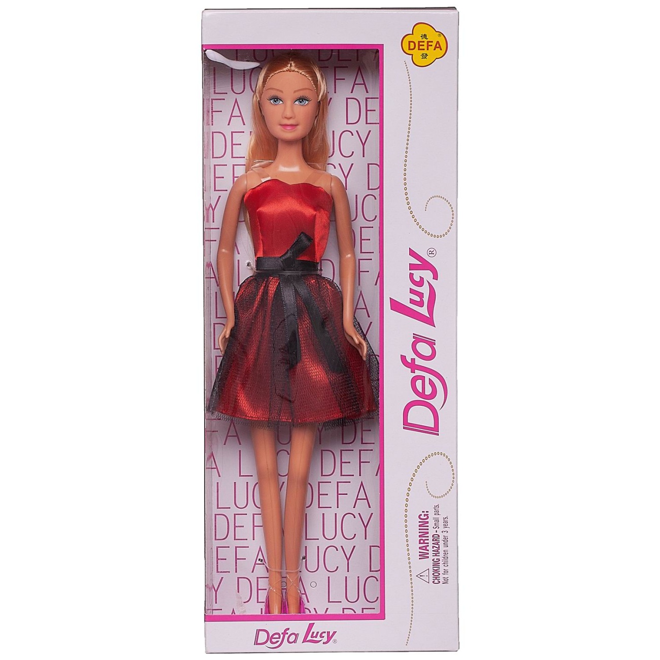 Кукла Defa Lucy Яркий образ в красном платье 29 см 8136d/красное