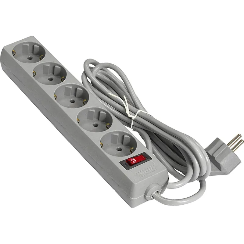 Сетевой фильтр ExeGate SP-5-3G 5р/3м, 10А/2,2кВт, серый(EX221186RUS) 2120950