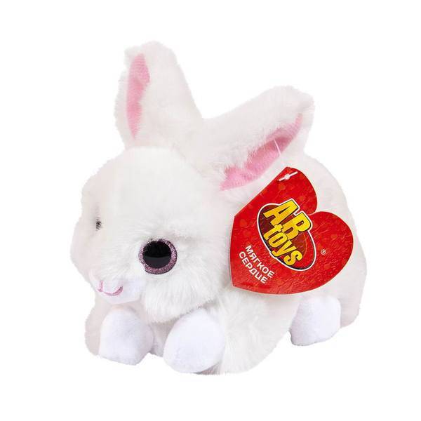 Мягкая игрушка Кролик белый, 15 см Abtoys M2064