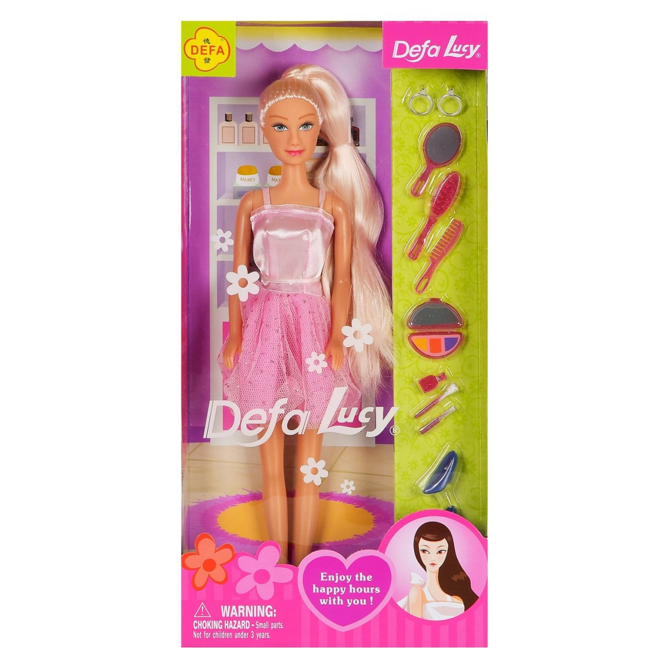 Кукла Defa Lucy В салоне красоты в розовом платье 29 см 8066d/розовое