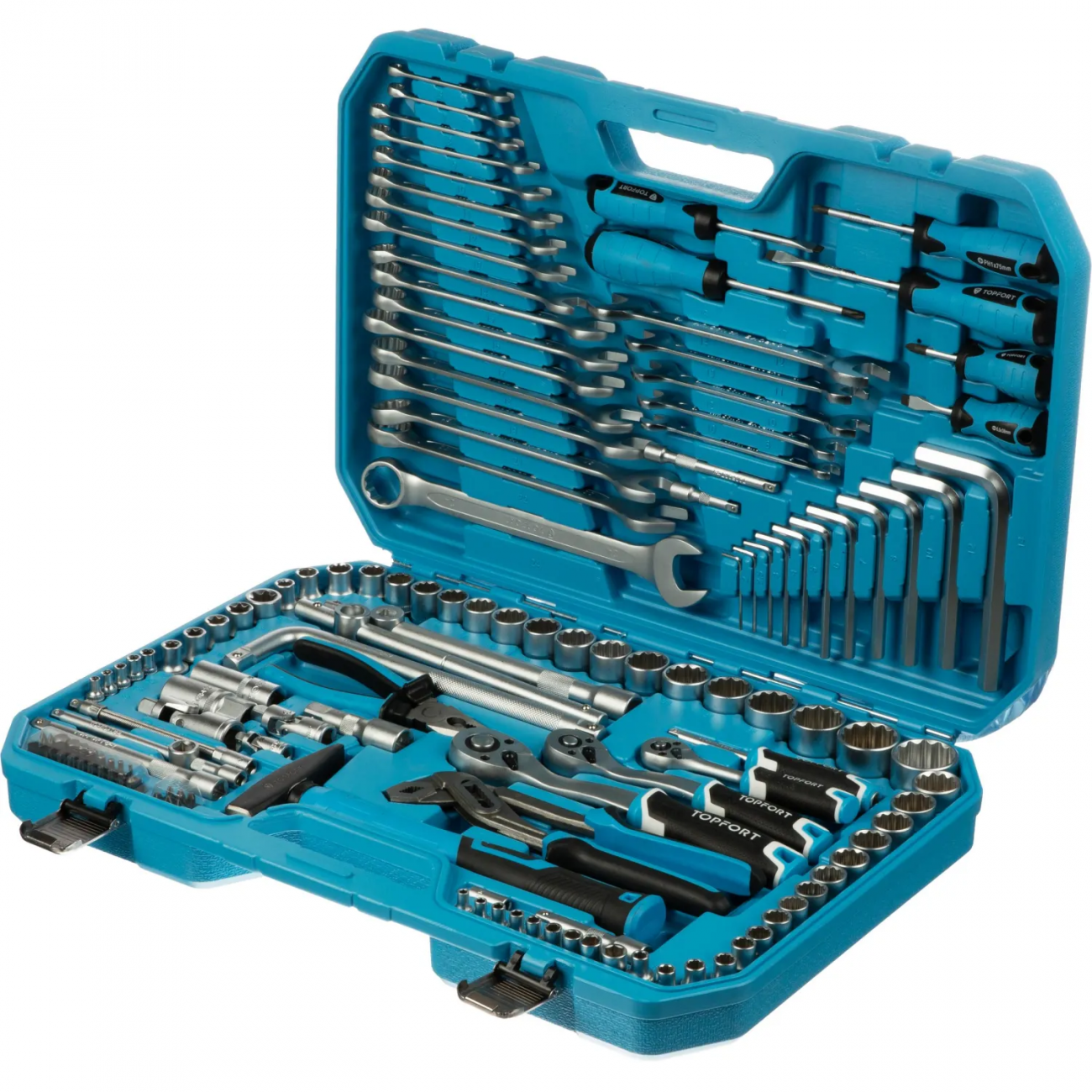 Набор инструмента Topfort 143 предмета 1/2, 3/8 и 1/4 2161908 27670-H143