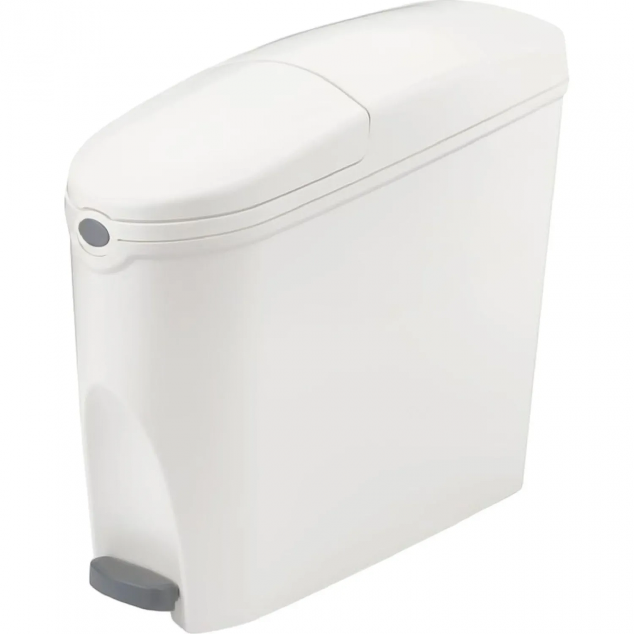 Ведро мусорное с педалью Luscan Slim 20 л, белое, пластик 2019360