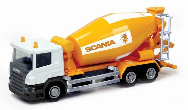 Бетономешалка металлическая 1:64 Scania, 18 см игрушка Uni Fortune 144005