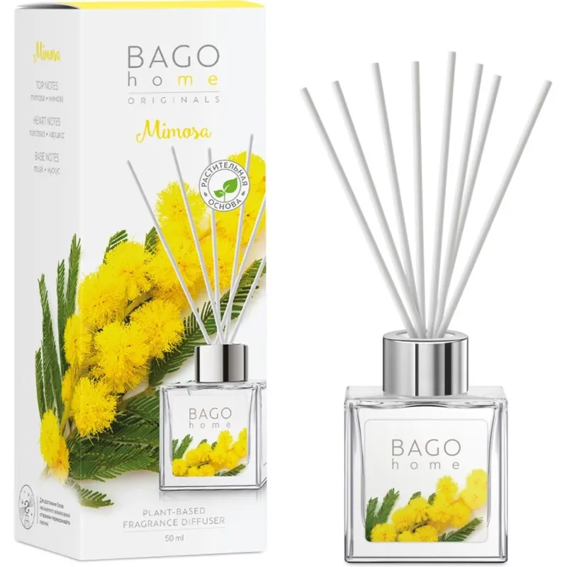 Аромадиффузор мини Мимоза 50 мл BGH0617 BAGO home 2208453