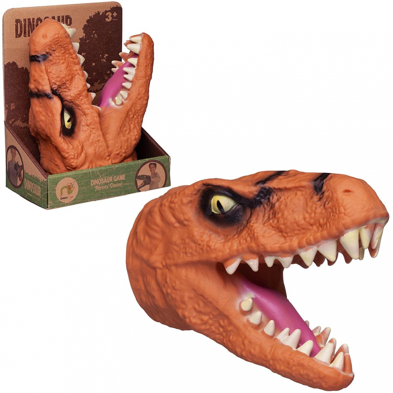 Игрушка на руку Junfa Голова динозавра оранжевая WA-14621/оранжевая2