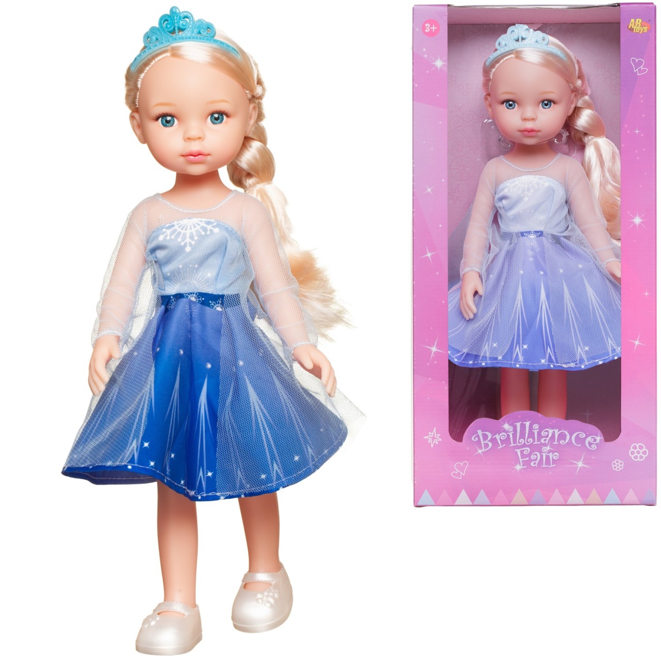 Кукла ABtoys Времена года Сказочная девочка в сине-голубом платье 33 см PT-01874