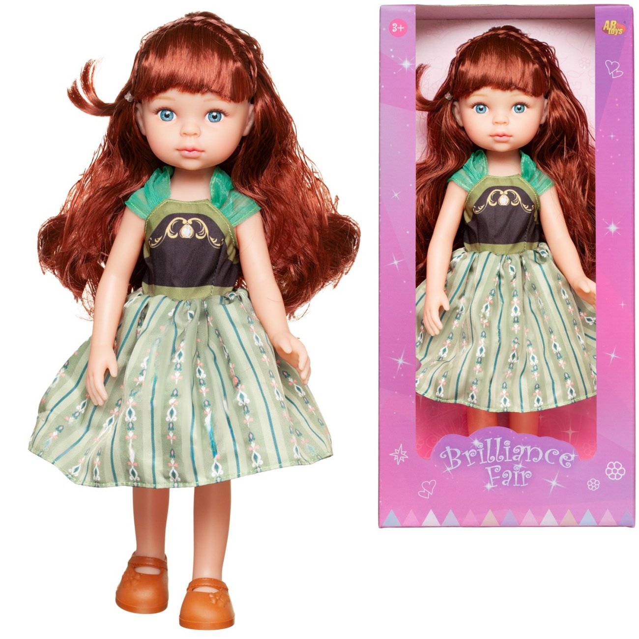 Кукла ABtoys Времена года Сказочная девочка в зеленом платье 33 см PT-01878