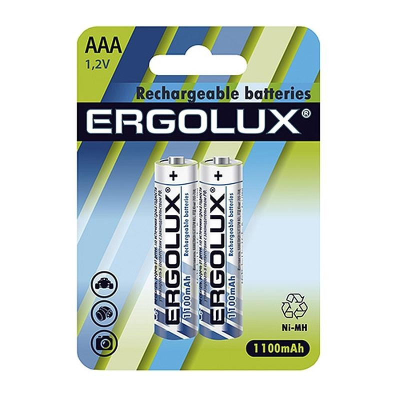 Аккумулятор Ergolux AAA-1100mAh Ni-Mh 2шт/бл(NHAAA1100BL2,1.2В)(12446) 1840415
