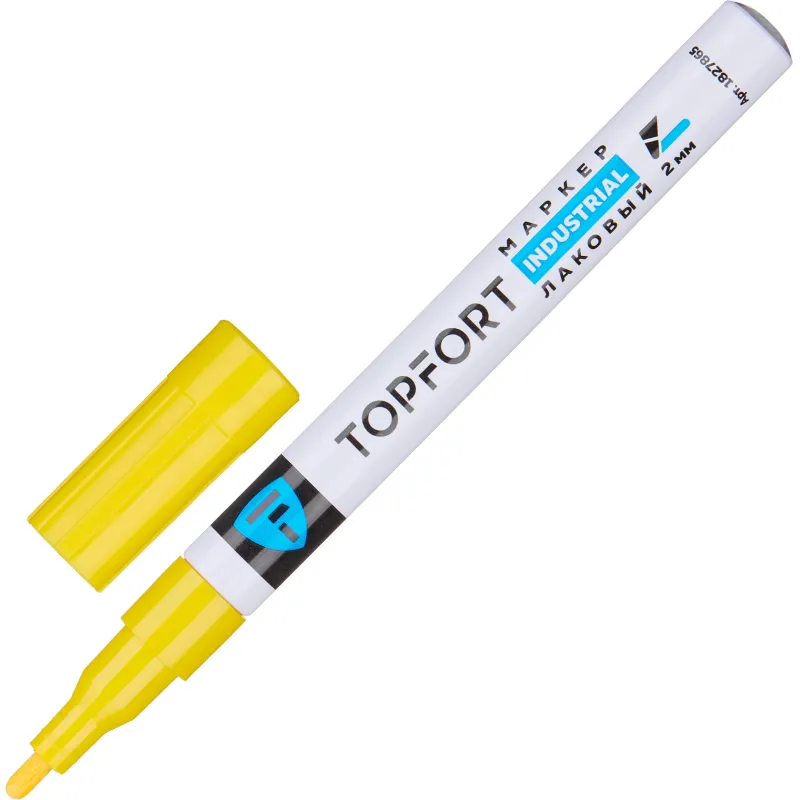 Маркер лаковый TOPFORT Industrial 2 мм желтый 1827865 ZP1101