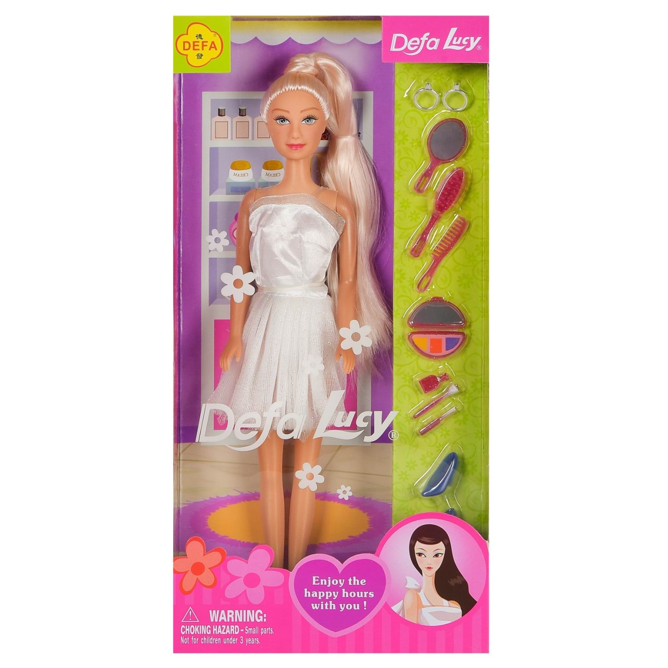 Кукла Defa Lucy В салоне красоты в белом платье 29 см 8066d/белое