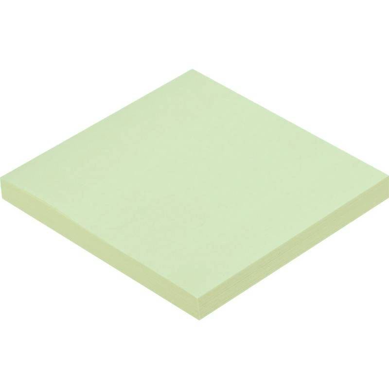 Стикеры Z-сложения Attache 76х76 мм пастельные салатовые для диспенсера (1 блок, 100 л) 1141105