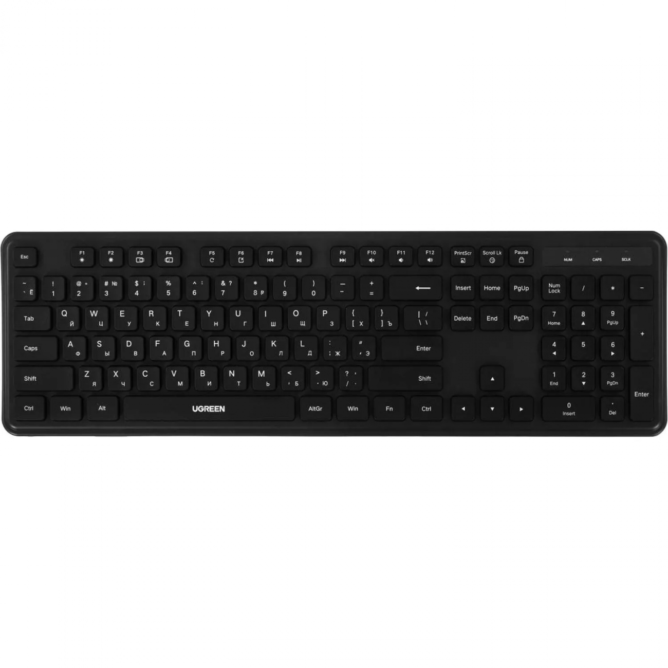 Клавиатура UGREEN K331 (55657) проводная USB RU черный 2421319 55657_